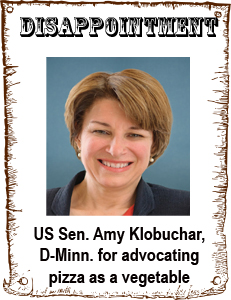 Amy Klobuchar, major disappointment